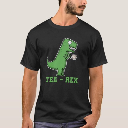 Dino Tea - Rex trinkt Tee T-shirt (Voorkant)