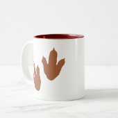 Dino Track Mug à café à deux tons (Devant gauche)