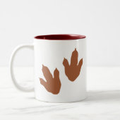 Dino Track Mug à café à deux tons (Gauche)