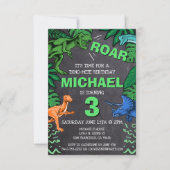 Dino Trex Jurassic Boy Dinosaurus Verjaardag (Voorkant)