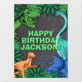 Dino Trex Jurassic Jongen Dinosaur Verjaardag Raamsticker (Vel)