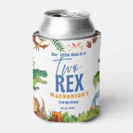 Dino Two rex 2nd boy Dinosaur birthday party Blikjeskoeler