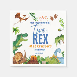 Dino Two rex 2nd boy Dinosaur birthday party Servet