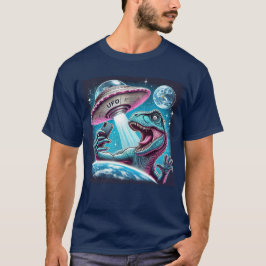 Dino UFO Selfie: Alien Encounter (Man Tshirt) #04 T-shirt