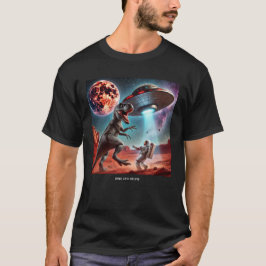 Dino UFO Selfie: Alien Encounter (Man Tshirt) #06 T-shirt