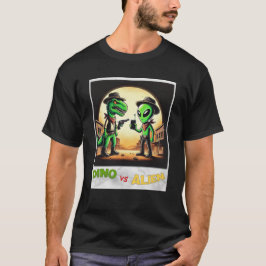 Dino UFO Selfie: Dino vs Alien (Man Tshirt) #04 T-shirt