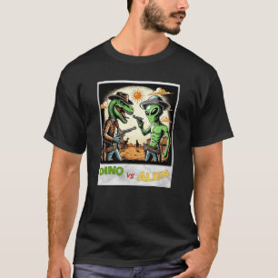 Dino UFO Selfie: Dino vs Alien (Man Tshirt) #05 T-shirt