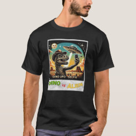 Dino UFO Selfie: Dino vs Alien (Man Tshirt) #07 T-shirt