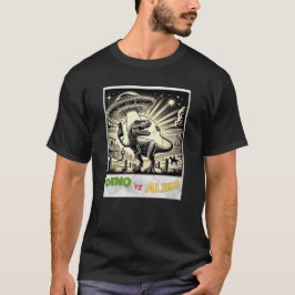 Dino UFO Selfie: Dino vs Alien (Man Tshirt) #09 T-shirt