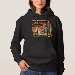 Dino UFO Selfie:  Panic (Vrouwen Hoodie) Hoodie