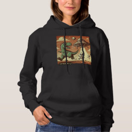 Dino UFO Selfie:  Panic (Vrouwen Hoodie) Hoodie