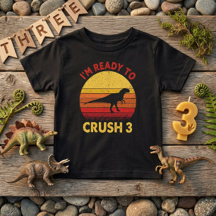 Dino Verjaardag Klaar om te Kraken 3 T-shirt