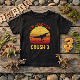 Dino Verjaardag Klaar om te Kraken 3 T-shirt
