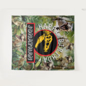 Dino Verjaardag Party achtergrond Wandkleed (Voorkant (horizontaal))