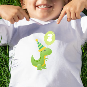 Dino Verjaardag Shirt voor 3 jaar oud