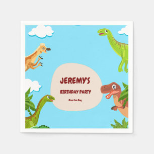 Dino Verjaardagsfeest servetten - Kinder