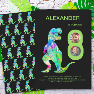 Dino-verjaardagsfeestje Kaart