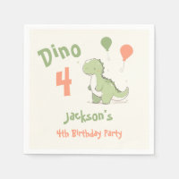 Dino Vier Dinosaurus 4e Verjaardagsfeest