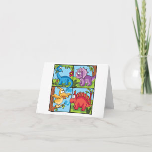 Dino-vriendenkaart leeg kaart