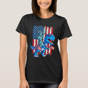 Dino Vrijheidsbeeld 4 juli Trex American F T-shirt