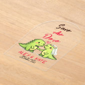 Dino Wedding Save the Date Acryl Uitnodigingen (Laagn)