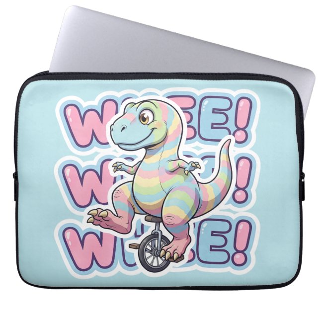 Dino,Wie!!! Laptop Sleeve (Voorkant)