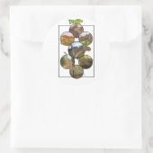 Dino Zoo: Dinosaur Collage #2 Ronde Sticker (Tas)