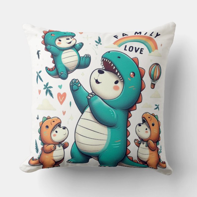 DinoBear Bond Kussen (Voorkant)