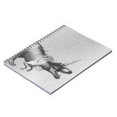 Dinocorn Chrome | Zilveren Eenhoorn Gehoornde Dino Notitieboek (Linkerzijde)