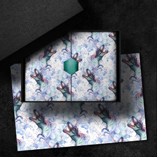 Dinocorn Clouds Mystical Unicorn Horned Dinosaur Tissuepapier