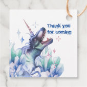 Dinocorn Crystal | Unicorn Dinosaur Mystical Party Bedankjes Labels (Achterkant)