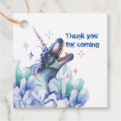 Dinocorn Crystal | Unicorn Dinosaur Mystical Party Bedankjes Labels (Voorkant)