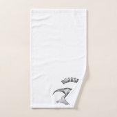 Dinocorn Roar | Silver Monochrome Minimal Wordart (Serviette à main)