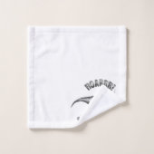 Dinocorn Roar | Silver Monochrome Minimal Wordart (Gant de toilette)