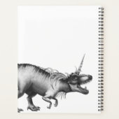 Dinocorn Silver | School Chrome Unicorn Dinosaur Planner (Achterkant)