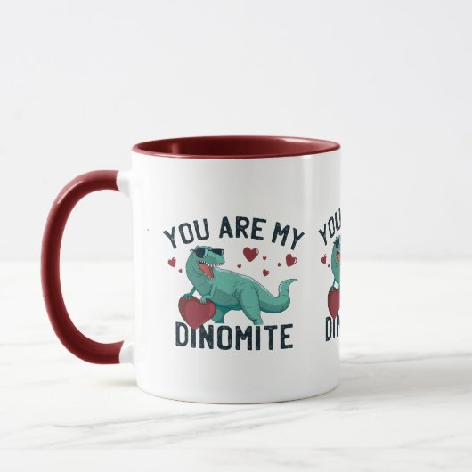 Dinomiet Valentijn Humor T-Rex Mok (Links)