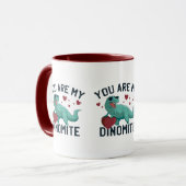 Dinomiet Valentijn Humor T-Rex Mok (Voorkant links)