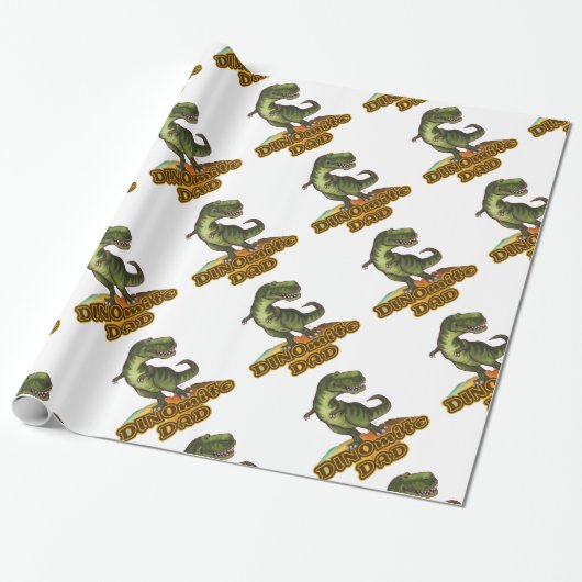 Dinomite Dad Cadeaupapier (Uitgerold)