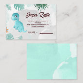 Dinomite Dinosaur Diaper Raffle Enclosure Kaart (Voorkant / Achterkant)
