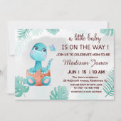 Dinomite mignon Dinosaur Baby shower Invitation (Devant)