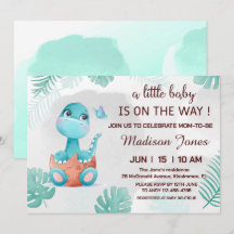 Dinomite schattige Dinosaur Baby shower Uitnodigin