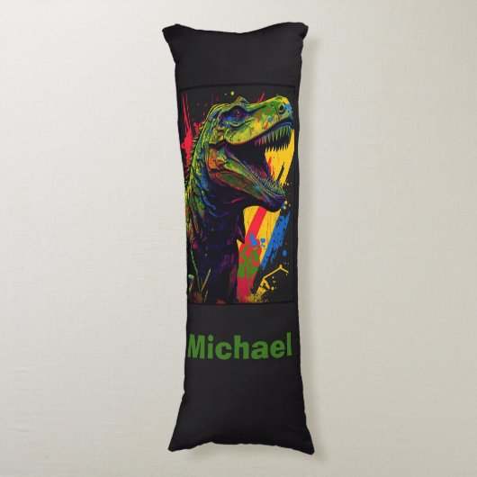 Dinonsaur T Rex Body Pillow Lichaamskussen (Voorkant Verticaal)