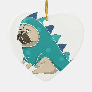 dinopug keramisch ornament