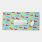 Dinos colorés sur bleu (Clavier et souris)