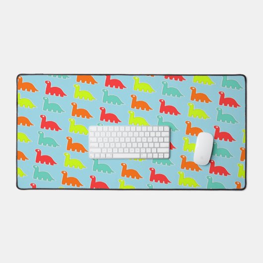 Dinos colorés sur bleu (Clavier et souris)