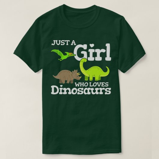 Dinos is gewoon een meisje dat van Dinosaurs Brach T-shirt (Design voorkant)