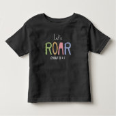 Dinos laten we brullen kids verjaardag kinder shirts (Voorkant)