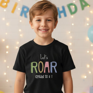 Dinos, laten we de verjaardag van de roerige kinde t-shirt