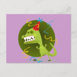Dino's Rock - Dinosaur Birthday Party Uitnodiging Briefkaart