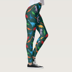 Dinosauer, zeven soorten silhouetpatroon leggings